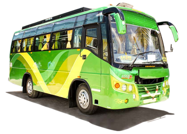 Tourist bus rental for South India tours